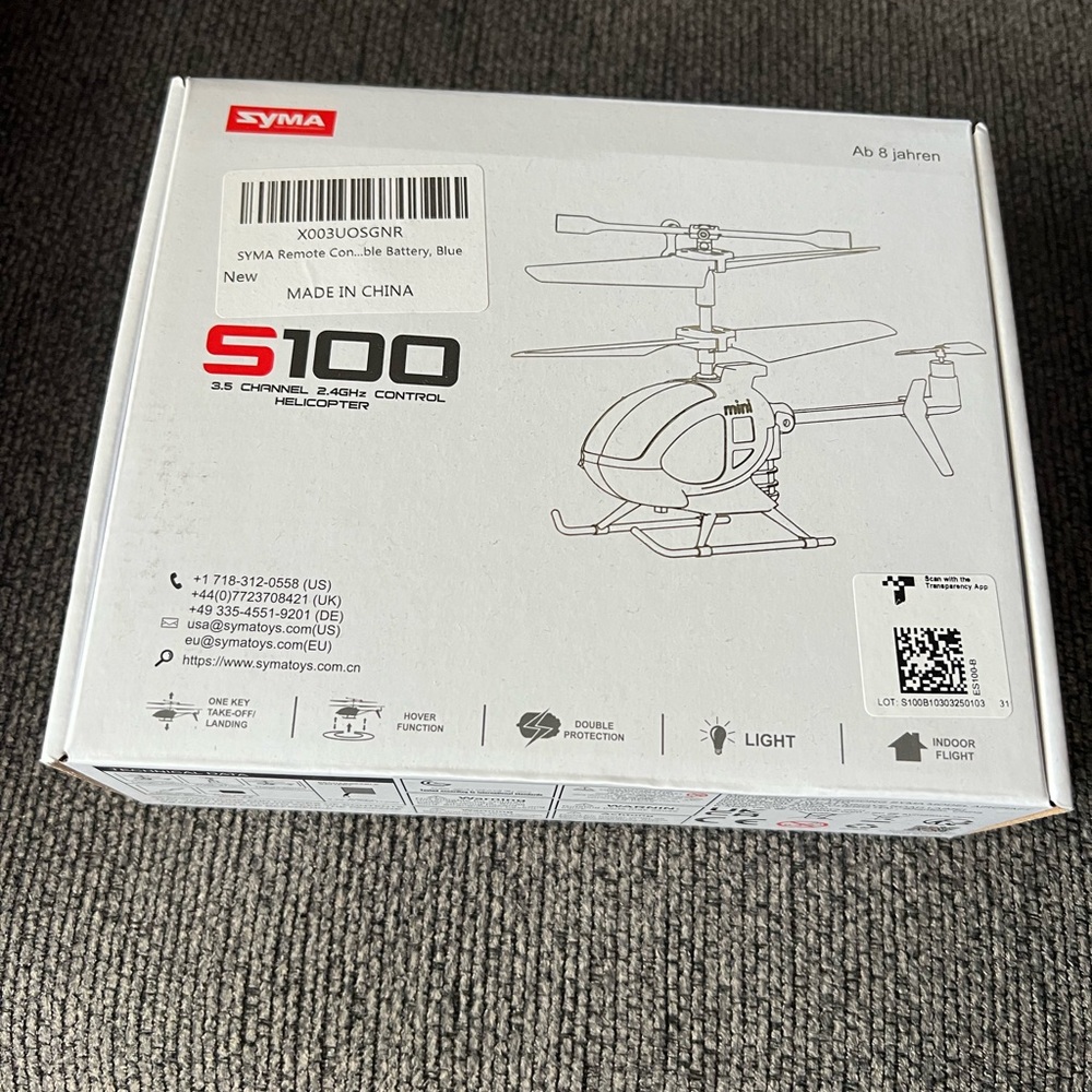 Syma S100 Helicopter -Blue & Black  Design